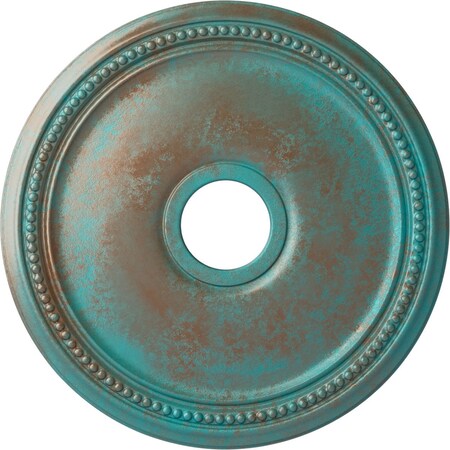 Diane Ceiling Medallion (Canopies up to 5 3/8"), 18"OD x 3 5/8"ID x 1 1/8"P, Copper Green Patina